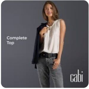 #4351 Cabi Complete top new with tags size Medium. Ivory colored tank top blouse